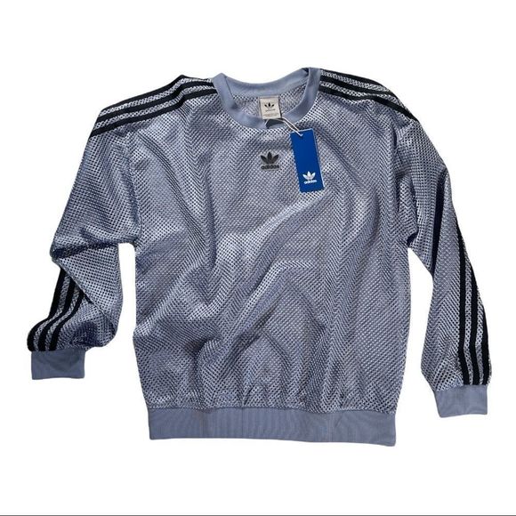 NWT Adidas Originals Mesh Crew Sweatshirt Size XS - Picture 3 of 5